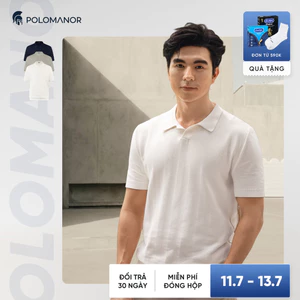 Áo polo nam dệt kim cao cấp EPIC, BST QUIET STRENGTH, thanh lịch, sang trọng - POLOMANOR