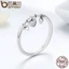 Nhẫn bạc 925 BAMOER SCR215 thiết kế hình trái tim đơn giản xinh xắn