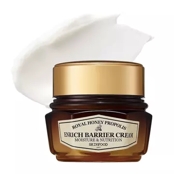 SKINFOOD Royal Honey Propolis Enrich Barrier Cream - 50% Black Bee Propolis & Royal Jelly Extract Face Cream - Serum keo ong cho da - Kem dưỡng da Royal Essence - 2.13 Fl. Oz (6