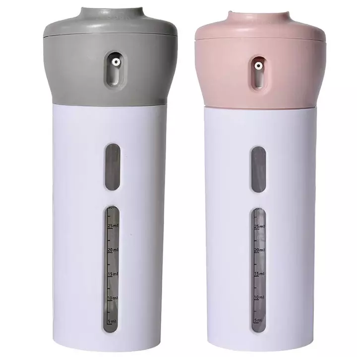 2 Gói Hộp Đựng Du Lịch 4 Trong 1, Dầu Gội Dưỡng Da CHIVENIDO Gel Du Bộ Chai Tắm Chai Du Lịch Có Thể Đổ Lại Cho Đồ Trang Điểm Du Lịch (Hồng, Xám)