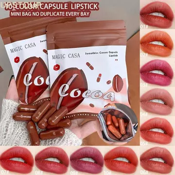 Bộ Son Môi Viên UPSTOUP, Bộ Son Môi Mini Nhung Matte Họa Tiết Không Dính, Bộ Son Môi Thuốc Lâu Dài 10 Màu Chống Nước Di Động Sử Dụng Hàng Ngày