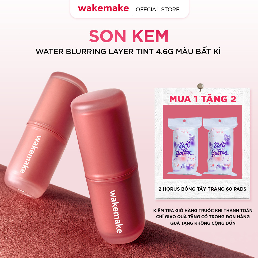Son Tint WAKEMAKE Water Blurring Layer Tint Dưỡng Ẩm, Bền Màu Lâu Trôi 4.6g