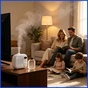 Máy khuếch tán dầu Máy khuếch tán không dây 5 chế độ Thiết bị khuếch tán 360 độ Máy khuếch tán mùi hương ô tô không thấm nước cho phòng ngủ bantkph