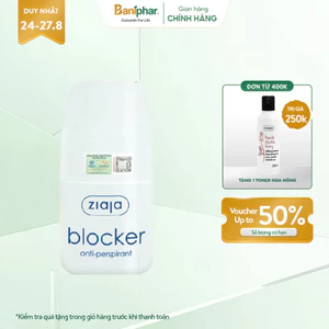 Lăn Khử Mùi Kiểm Soát Mồ Hôi Ziaja Blocker Anti Perspirant Hiệu Quả Vùng Nách 60ml