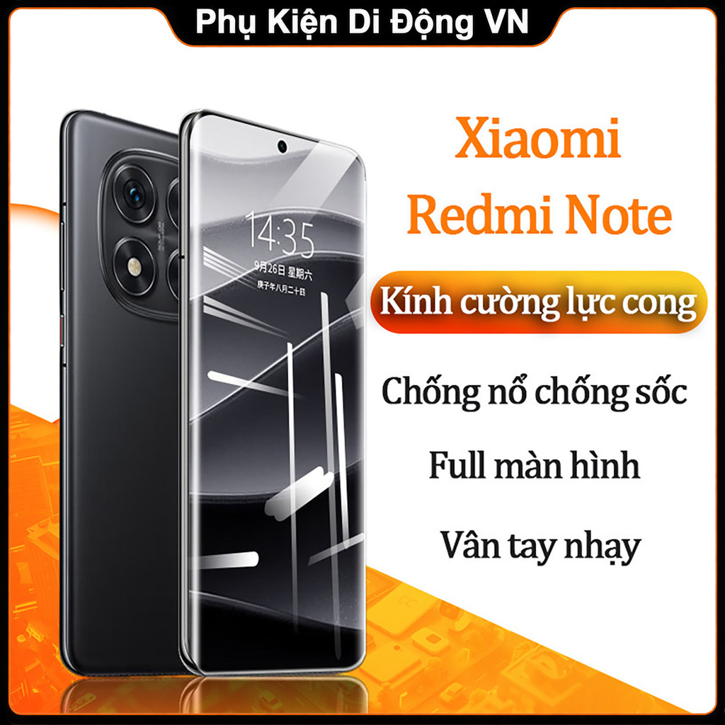 Kính cường lực cong full màn hình Xiaomi 15T 11 12 13 14 15 Pro Ultra Redmi Note 11 12 13 14 15 Pro — Chống nổ chống sốc