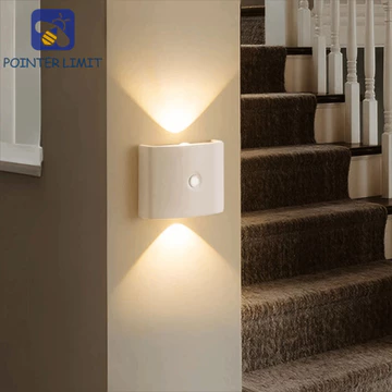 Đèn ngủ POINTER LIMIT, Lắp đặt cảm biến hồng ngoại Đèn tường cảm ứng LED, Đèn mềm 3 màu / Đèn Neon Đèn tường cảm biến chuyển động đa chức năng