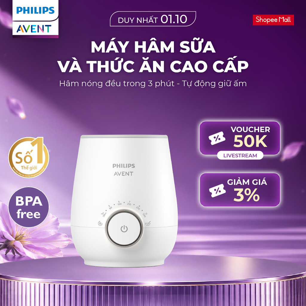 Máy Hâm Sữa Và Thức Ăn Cao Cấp Philips Avent - Nhanh Chóng, An Toàn, Giữ Trọn Dinh Dưỡng Cho Bé
