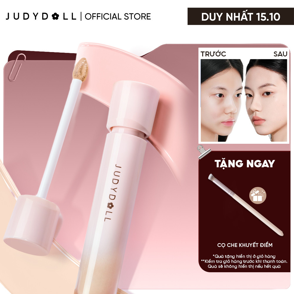 Kem Che Khuyết Điểm JUDYDOLL Liquid Concealer Che phủ tốt Che quầng thâm Không mốc Không đọng rãnh nhăn Lâu Trôi 3,2g