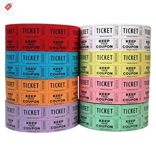 ALIK 1000 Chiếc Nhiều Màu Sắc Có Thể Xé Raffle Vé Đôi Cuộn Vé Nhập Học Trò Chơi Vé Cho Sự Kiện Lễ Hội Lớp Học Phần Thưởng VN
