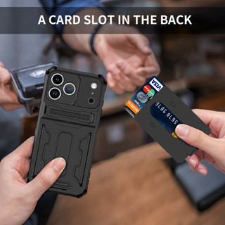 Dành Cho iphone 17 Pro Max / 17 Air Case Có Giá Đỡ Thẻ Khe Cắm Quân Sự Hạng Nặng Chống Sốc Cứng Bảo Vệ Dày