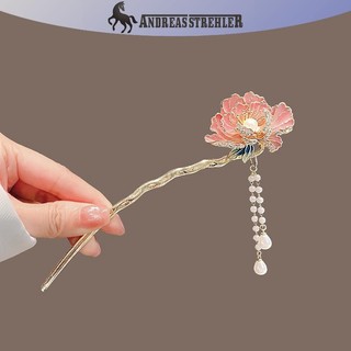 Onetimingfine sel Hanfu Tóc Đũa Mũ Nón Hình Chữ U Hoa Ngọc Trai Kẹp Tóc Phụ Kiện Tóc Phong Cách Trung Hoa Tóc Dính Đảng VN