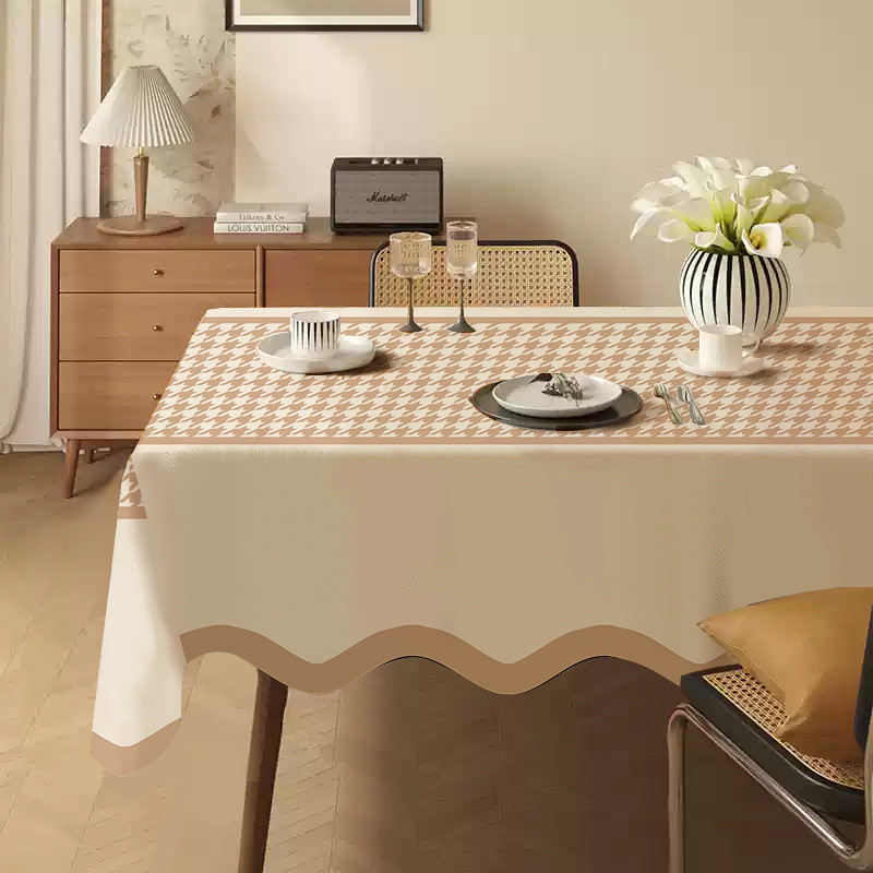 Ánh Sáng Sang Trọng Không Khí Pháp Retro Bàn Thảm 2025 Phong Cách Mới Dùng Một Lần Chống Thấm Nước Chống Dầu Chống Bỏng Khăn Trải Bàn Cà Phê Khăn Trải Bàn