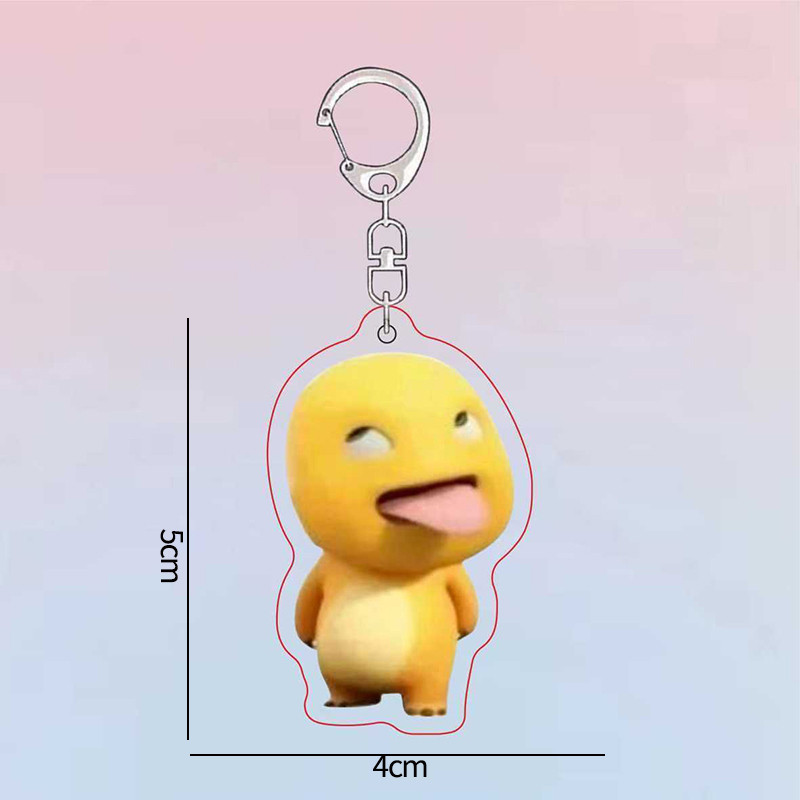 Nailong Meme Acrylic Keychain Accessories Cute Cartoon Nai Loong Bag Charms Animal Key Holder Backpack Pendant Jewelry G