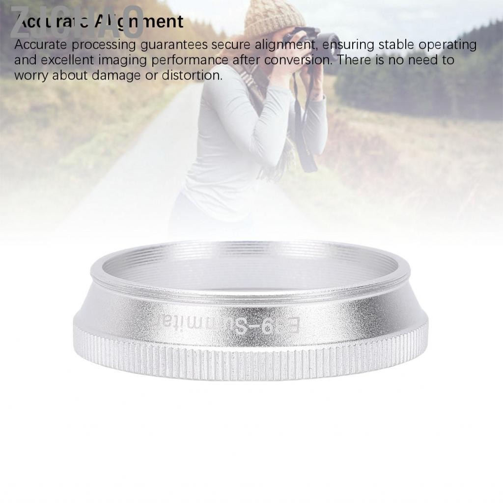 Zjchao Bộ chuyển đổi ống kính máy ảnh Wisoqu Hợp kim nhôm phù hợp cho Summitar 50mm F/2.0 Chuyển đổi giao diện bộ lọc E39 thành