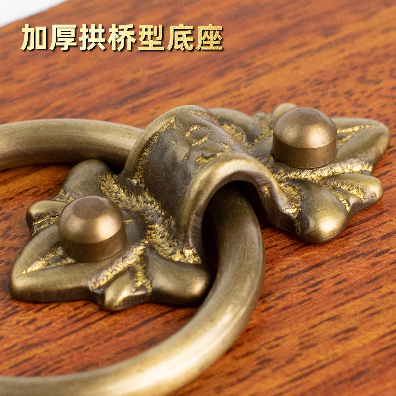 Trung Quốc Cổ Đồng Nguyên Chất Tay Nắm Cửa Tủ Tay Nắm Cửa Nội Thất Retro Ngăn Kéo Tay Cầm Tất Cả Các Phụ Kiện Vòng Cửa Bằng Đồng