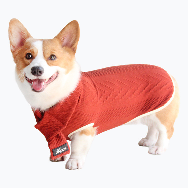 Thú Cưng Casual Retro Thú Cưng Dệt Kim Áo Len Chó Nhỏ Đa Năng Corgi Quần Áo Mùa Đông Thú Cưng Giáng Sinh Quần Áo Bán Buôn