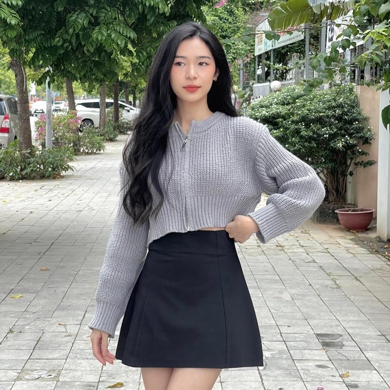 Chân Váy Chữ A Cạp Lưng Cao Chất Kaki Mềm Cao Cấp Co Giãn TA-88 Nữ Women Kem
