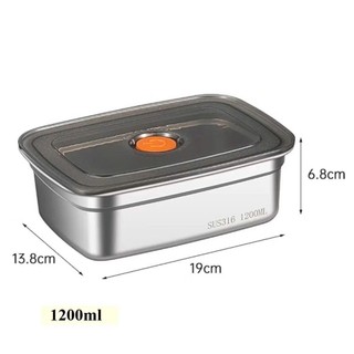 [Hút chân không] Hộp inox chữ nhật, có nắp đậy hút chân không, đựng thực phẩm - đa năng, tiện dụng