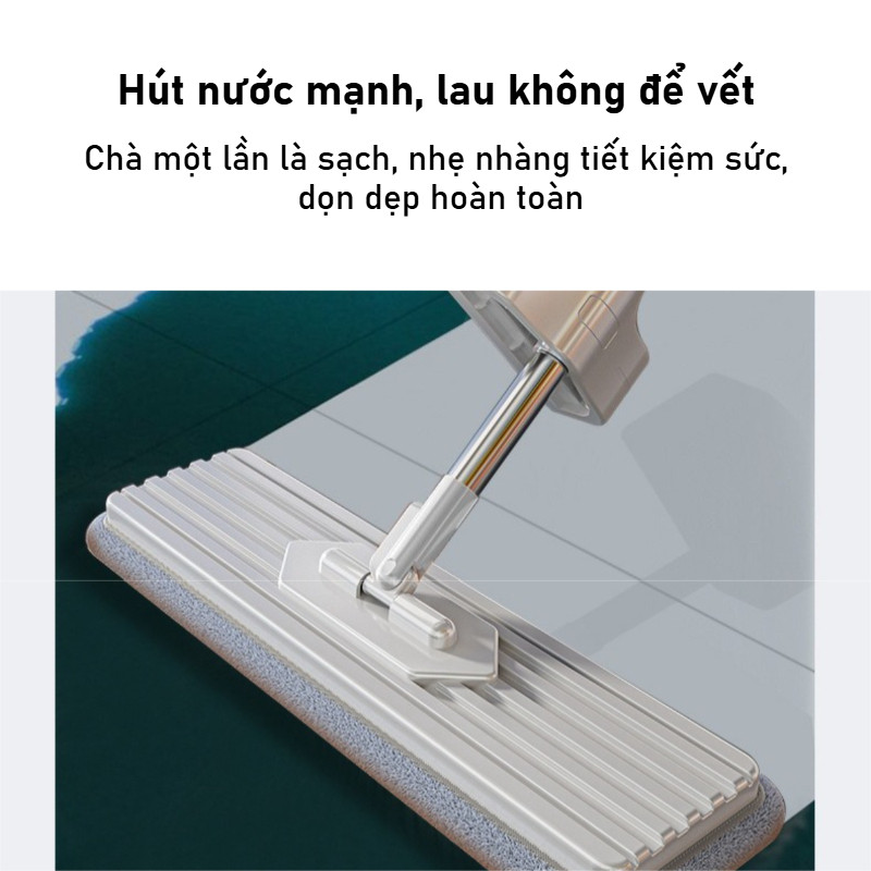 Cây Lau Nhà Tự Vắt Thông Minh, Xoay 360°, thảm 45cm, dọn dẹp sạch không vết, Phù hợp với mọi loại sàn