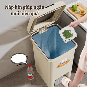 Thùng Rác Đạp Chân Nhựa Ngăn Mùi TORO Thùng Rác Phòng Nhà Bếp Cao Cấp Có Nắp Đậy Sang Trọng