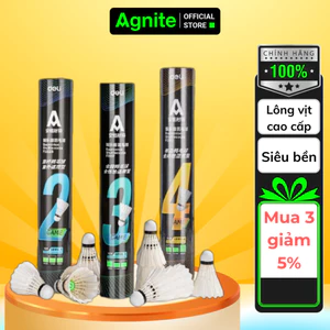 Hộp Quả Cầu Lông Agnite Chính Hãng Cầu Lông Vũ, Chịu Va Đập Tốt Chất Lượng Cao Luyện Tập Và Thi Đấu