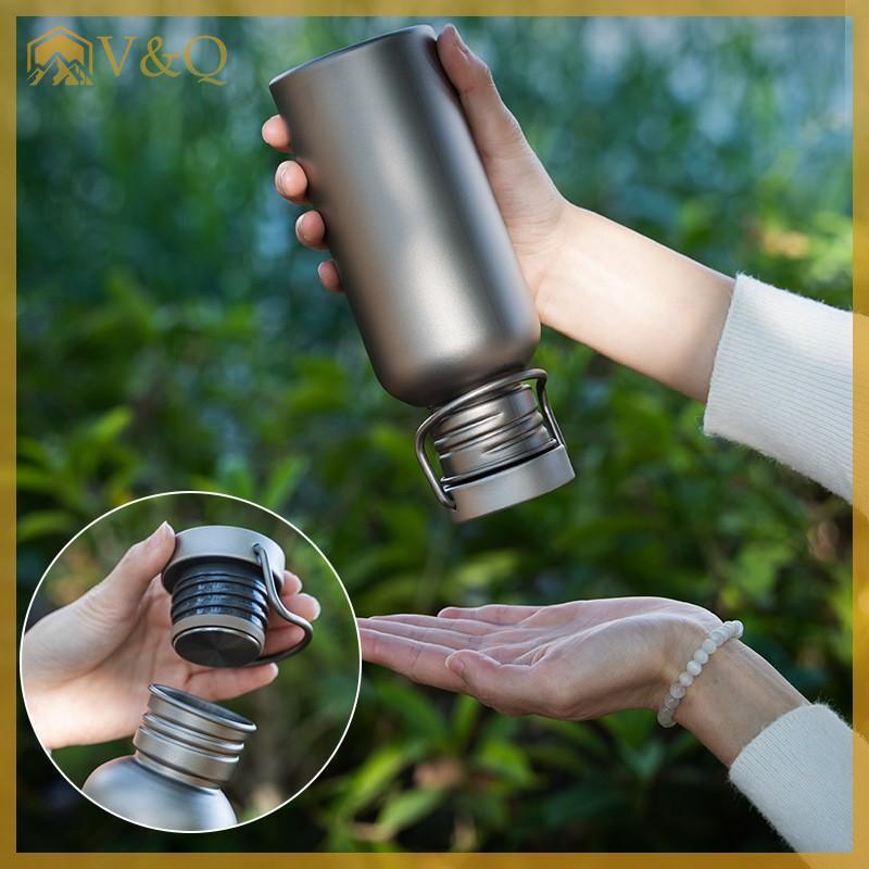 Littleloves1 500ml 600ml 750ml Bình Nước Titan Có Thể Tái Sử Dụng Cắm Trại Ngoài Trời Tiếp Liệu Du Lịch Thể Thao Đi Xe Đạp Đi Bộ Đường Dài Cắm Trại Bình Nước EN