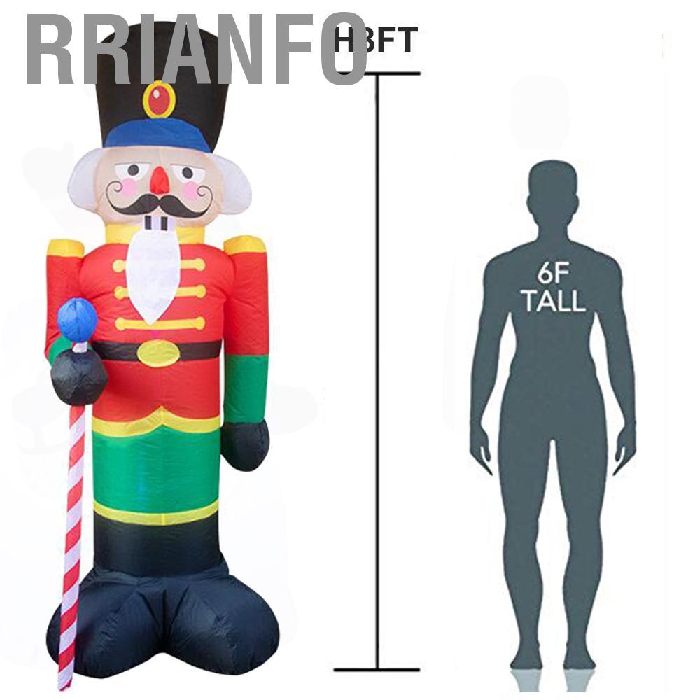 Rrianfo Rrianfo 8 Ft Kẹp Kẹp Giáng Sinh Bơm Hơi Ngày Lễ Trang Trí Nhà Cửa Đèn LED Ngoài Trời Đồ Trang Trí Quà Giáng Tiệc Năm Mới Cửa Hàng Trang Trí Sân Vườn