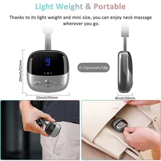 Máy mát xa cổ CLEARLINE, Máy mát xa cột sống cổ Mini nén nóng, Thiết kế thông minh di động Máy mát xa xung có thể sạc lại Thư giãn hàng ngày