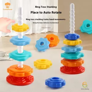 1 Bộ Đồ Chơi Xếp Chồng Xoay Tháp Cầu Vồng Montessori Trẻ Em Phát Triển Kỹ Năng Vận Động Xếp Chồng Đồ Chơi Trò Chơi Quà Tặng Giáo Dục Mới