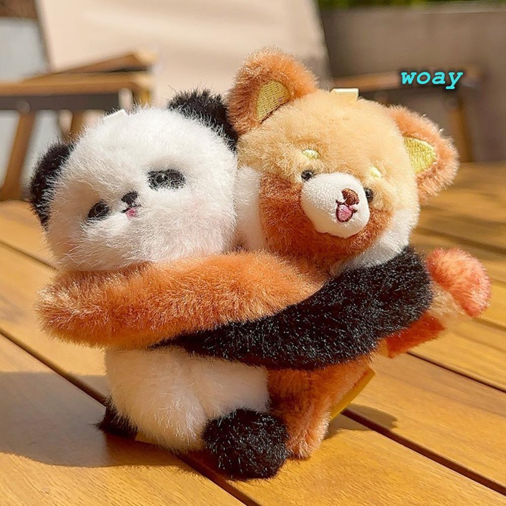 Móc Khóa Búp Bê WOAY, Mặt Dây Chuyền Túi Động Vật Ôm Hoạt Hình, Mềm Mại Dễ Thương Sang Trọng Vui Nhộn Bạn Bè Móc Khóa Cặp Đôi Trẻ Em Quà Tặng