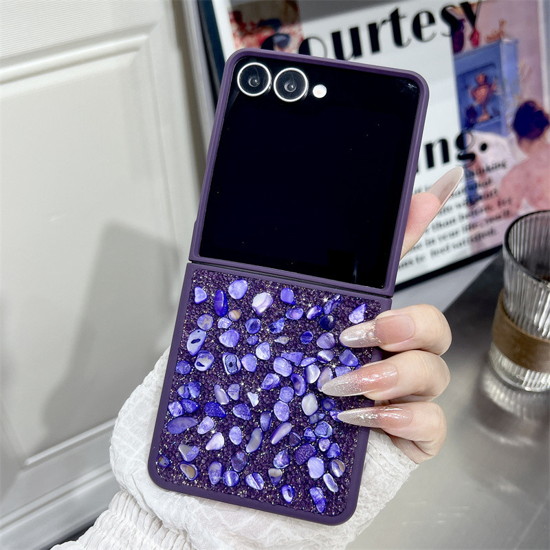 Ốp Kim Cương Lấp Lánh Sang Trọng Samsung Galaxy Z Flip 7 Flip 6 Z Flip 5 Flip 4 Flip 3 Họa Tiết Kim Cương Giả Nhiều Màu Sắc Ốp điện thoại Chống Sốc