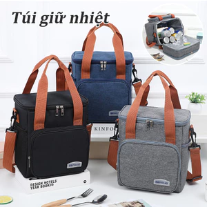 Túi đựng hộp cơm trưa giữ nhiệt, dung tích lớn, Túi giữ nhiệt Dày và cao hơn, chống thấm nước, tiện dụng đi du lịch