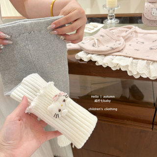 Bé Gái Thu Đông Phù Hợp Với kt Mèo Chui Đầu Hoạt Hình Áo Len Dệt Kim Bộ Đồ Hai Mảnh