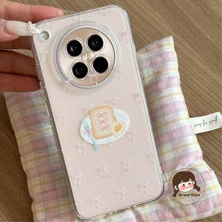 Ốp Điện Thoại Nơ Nhiều Màu Sắc Hàn Quốc Cho Meizu 22 21 20 Pro Note 16 Pro 5G 4G Vỏ Trong Suốt Bánh Mì Dễ Thương Chống Sốc Ốp Lưng Mềm