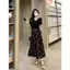 Đầm hoa tiệc cổ vuông bigsize nữ sang chảnh dáng dài trung niên cho mẹ summer flowers vintage dress