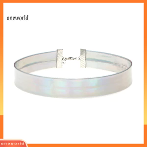 Một thế giới| Vòng cổ cổ vòng cổ hình ba chiều đầy màu sắc Laser Punk Trang sức quyến rũ Lady