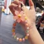 Dây đeo điện thoại đính cườm hoa dễ thương màu Pastel và quyến rũ thủ công dành cho nữ, phong cách Hàn Quốc