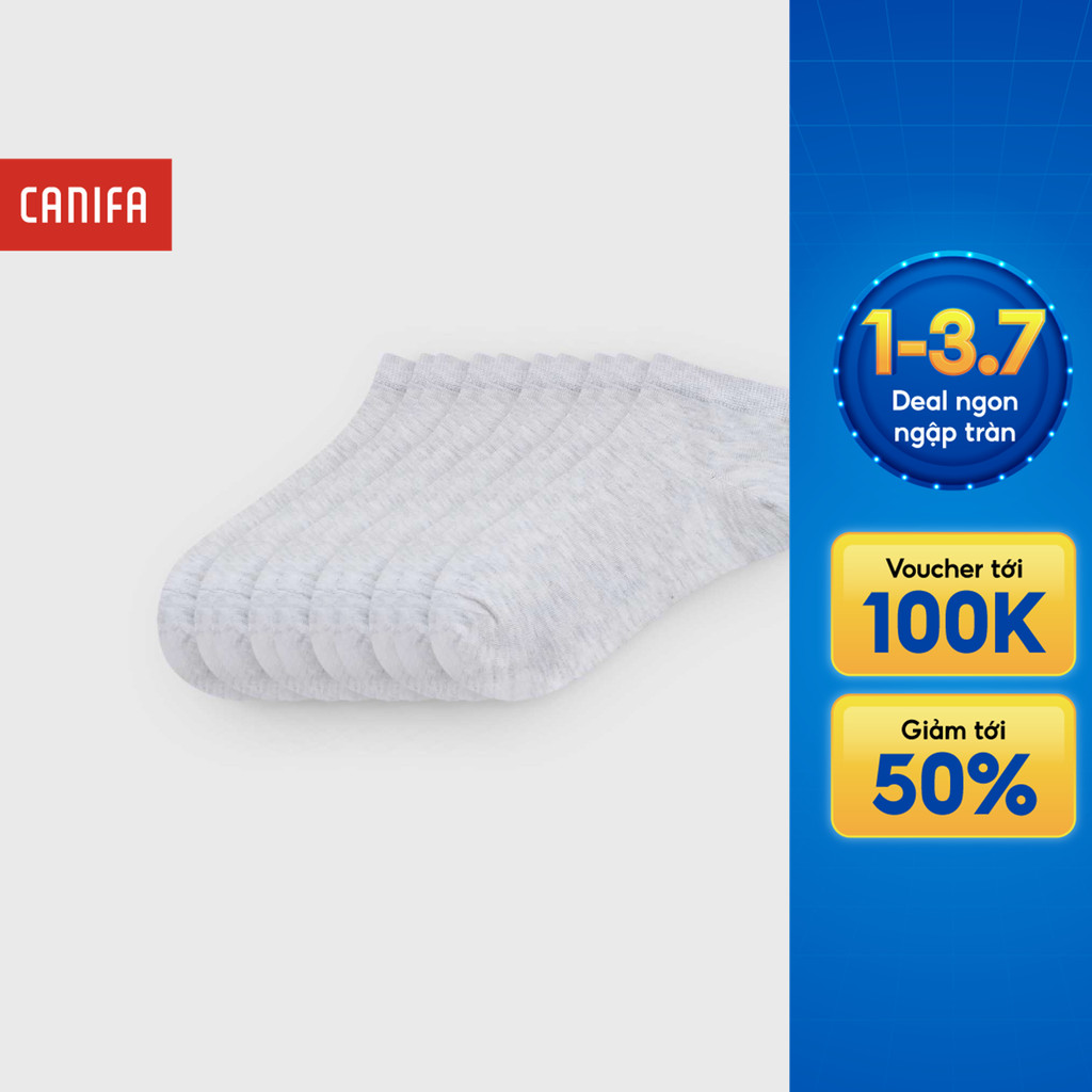 Combo 5 đôi tất nữ cổ thấp CANIFA chất liệu mềm thoáng khí thiết kế dáng ôm 6AX26A001