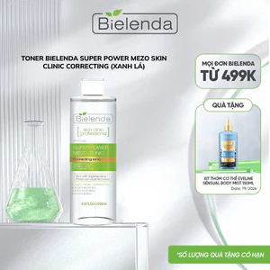 Toner Bielenda Mezo Skin Clinic Correcting hỗ trợ ngừa mụn, mờ thâm, căng bóng da 200ml