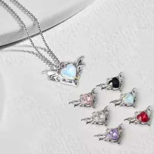 Flgo Bộ 10 Cánh Dơi Trái Tim Quyến Rũ Cho Vòng Cổ Vòng Tay Zircon Mặt Dây Chuyền Handmade Phụ Kiện Trang Sức Cho Người Yêu Thủ Công