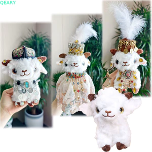 QEARY Móc khóa cừu nhỏ, Móc khóa cừu PP Cotton DIY, Chủ đề động vật Cừu mặt trần Tân Cương Kawaii Lưu niệm du lịch Móc khóa Phụ kiện