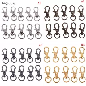 Bigapple 10 Chiếc Xoay Kích Hoạt Kẹp Chụp Móc Tôm Hùm Khóa Móc Khóa Túi DIY Thủ Công Chìa Khóa RDG