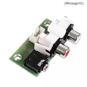 Soet âm thanh 3,5MM Đầu vào nồi sen AV kép sang bộ chuyển đổi đầu ra XH2.54-3P Bảng nhỏ cho cáp âm thanh RCA Lotus Soet [Vn]