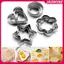 JASMINE Khuôn Nướng Bánh Khuôn Trứng Khuôn Cắt Bánh Quy Bằng Thép Không Gỉ Bánh Quy DIY Khuôn Ngôi Sao Trái Tim Hoa Cắt 3 Cái / bộ JASMINE