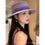 Mũ rơm dệt màu tím Kem chống nắng mùa hè Slimer Look Phong cách Nhật Bản Vành lớn dành cho nữ Du lịch mùa hè Mũ rơm chống nắng phù hợp