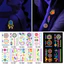 UV Glow Tạm Thời Hình Xăm Miếng Dán Truyền Nước Dạ Quang Neon Cơ Thể Nghệ Thuật Chống Thấm Nước Nhiều Màu Sắc Đảng Đề Can