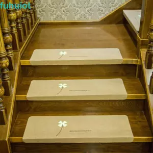 FUHUIOT Cầu Thang Thảm Có Thể Tái Sử Dụng Polyester Dải Dài Thảm Lối Vào Trang Trí Nhà Chống Trơn Trượt Dính Free Thảm Sàn Tự Dính