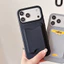 2IN1 Silicon Lỏng Cho Ví Dành Cho iPhone 17 16 14 13 12 Đựng Thẻ Cho Ví Nam Châm Thời Trang Tương Thích