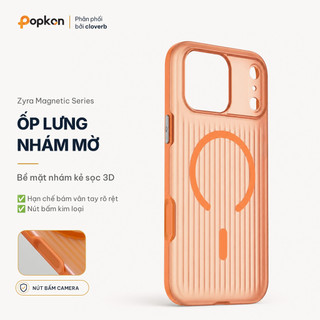 Ốp Lưng Nhám Từ Tính Cho iPhone 17 Rro Max Popkon Zyra Chống Bám Vân Và Chống Sốc Tốt