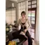 Áo Vest cổ chữ u kiểu Mỹ Bộ áo ngắn hai mảnh dành cho nữ mùa hè Áo thun ngắn tay Slim-Fit Sweet Cool Hot Girl Top